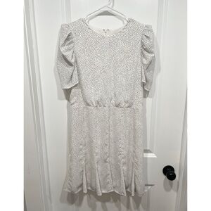 Express Polka Dot Short Sleeve Dress